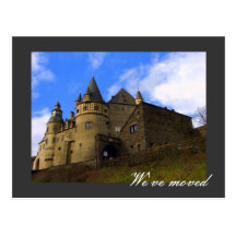 We've moved - fully customizable! post card