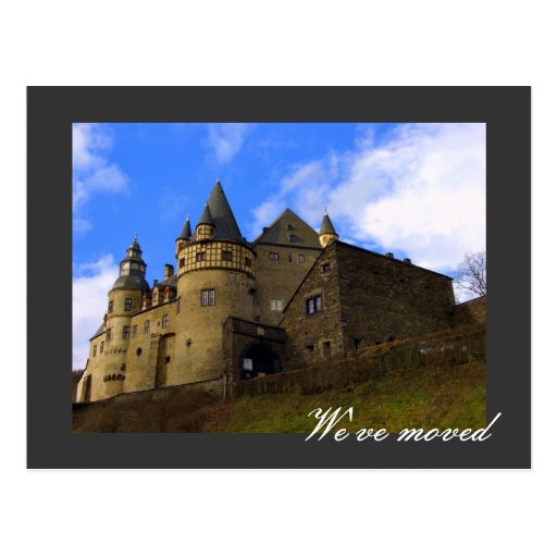 We've moved - fully customizable! post card