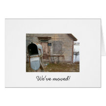 We've moved! greeting card