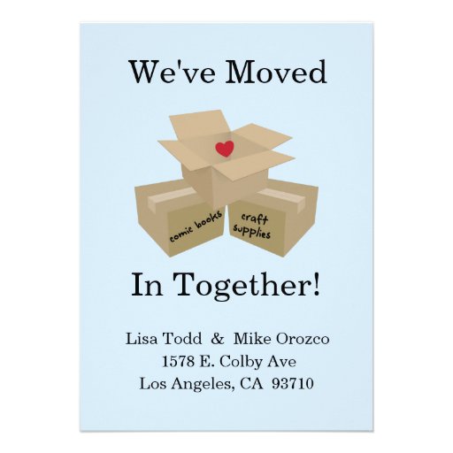 We've Moved In Together Announcement