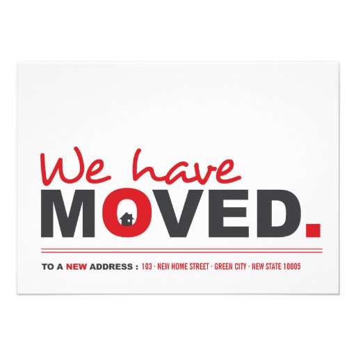 We've Moved Moving Announcement Housewarming Party