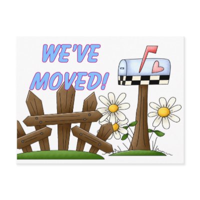We've Moved Moving Notice postcard