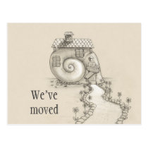 We've moved new address snail house Postcard postcards