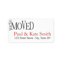 We've Moved! New Home Announcement Address Labels