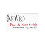 We've Moved! New Home Announcement Address Labels labels