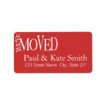 We've Moved! New Home Announcement Address Labels labels