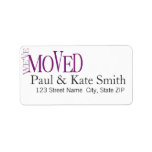 We've Moved! New Home Announcement Address Labels labels