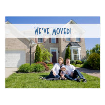 We've Moved! New Home Photo Postcard