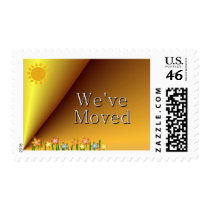 We've Moved Postage Stamp