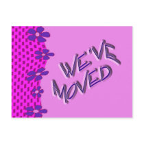 We've Moved postcards