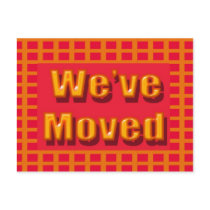 We've Moved postcards