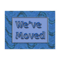 We've Moved postcards