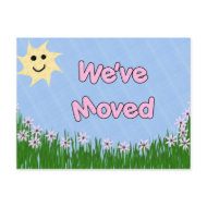 We've Moved postcard