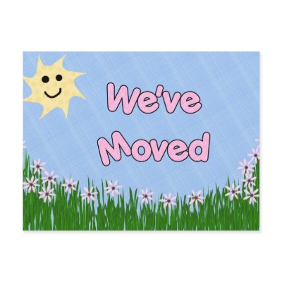 We've Moved Postcard by dndartstudio