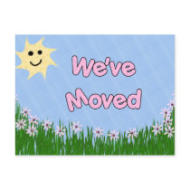 We've Moved postcards