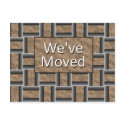 We've Moved postcards
