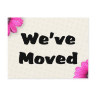 We've Moved postcard