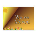 We've Moved postcards