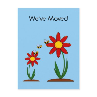We've Moved Postcard by elizdesigns