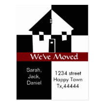 we've moved postcard