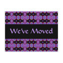 We've Moved purple and black fractal postcards by DonnaGraysonAbstract We've Moved purple and black fractal postcards