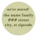 we've moved! return address labels - personalize stickers