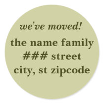 we've moved! return address labels - personalize stickers