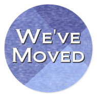 We've Moved sticker