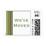 We've Moved stripes stamps