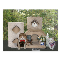 We've Moved to a Bigger House postcards