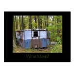 We've Moved Trailer Postcard