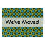 We've Moved Turquoise Green Circles Greeting Card