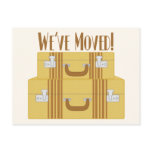 We've Moved - Vintage Suitcases postcards
