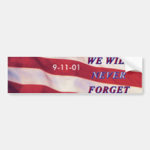WEWILL NEVER FORGET PC1008 PDF PRINT130004 BUMPER STICKERS