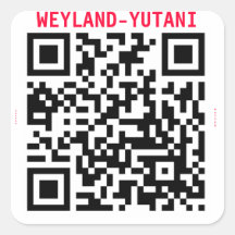 Weyland Yutani WAIVER Stamp Stickers