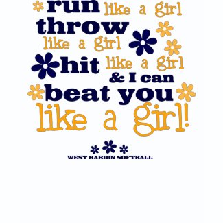 WH Like A Girl Softball T Shirt