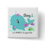 Whale 1st Birthday Pin