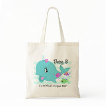 Whale 3rd Birthday bags by pinkinkart Whale 3rd Birthday bags