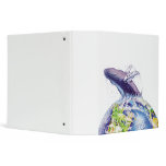 whale and earth design vinyl binders