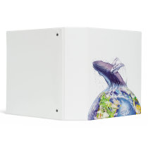 whale and earth design binders
