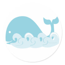 Whale and Waves Stickers