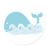 Whale and Waves stickers