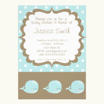 Whale Baby Shower Invitation invitations