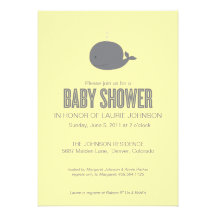 Whale Baby Shower Invitation