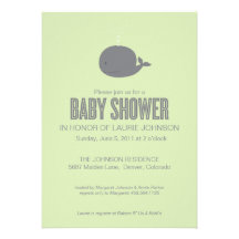 Whale Baby Shower Invitation