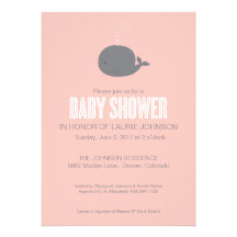 Whale Baby Shower Invitation
