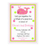 Whale Birthday Invitations