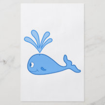 Whale, Blue. Custom Flyer
