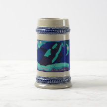Whale blue for ocean stein mug