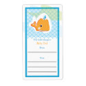 Whale Bookplate label
